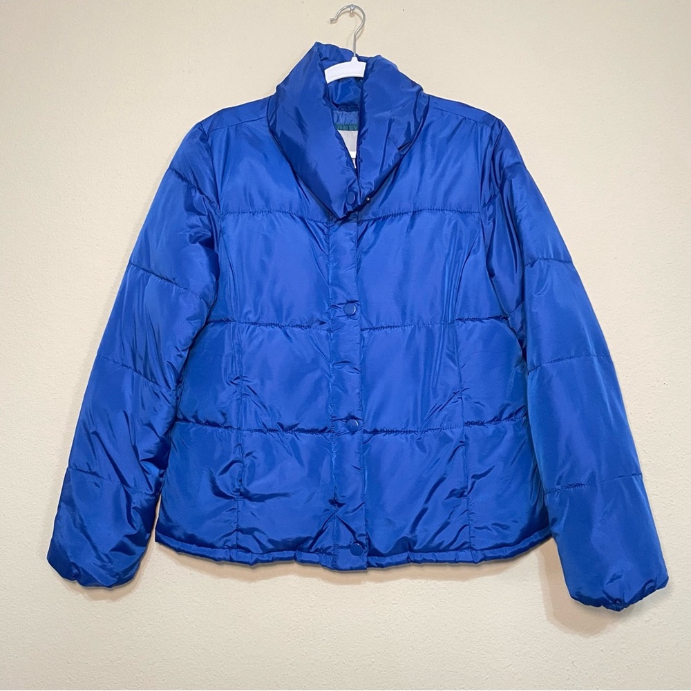 Old Navy Women's Royal Blue Puffer Jacket With Pockets‎ Size Large